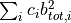 \sum_{i} c_{i} b_{tot,i}^2